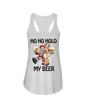 Load image into Gallery viewer, Santa Claus Funny Hold My Bear Christmas Gift For Friends Ladies Flowy Tank