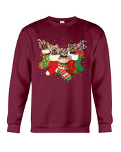 Load image into Gallery viewer, Yorkies In The Socks For Yorkie Lovers Christmas Gift Sweatshirt