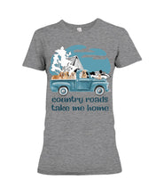 Load image into Gallery viewer, Country Road Golden Retriever Ladies Tee