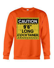 Load image into Gallery viewer, Caution 9&#39;6&#39;&#39; Long Cocktainer Black T-Shirt Sweatshirt