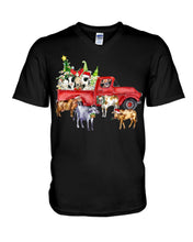 Load image into Gallery viewer, Merry Christmas In Town Cow Lovers Gift For Farmers Guys V-Neck