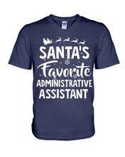 Load image into Gallery viewer, Santa Favorite Assistant Funny Christmas Gift Shirt Guys V-Neck