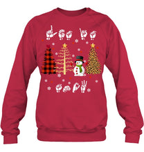 Load image into Gallery viewer, Let It Snow Christmas Snowman Asl Gift Tee Sweatshirt