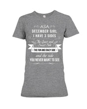 Load image into Gallery viewer, December Girl Fun Quote T-Shirt Ladies Tee