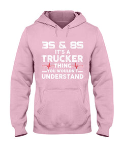 3S And 8S Trucker Lovers Black T-Shirt Hoodie