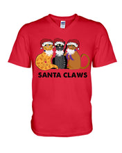 Load image into Gallery viewer, Santa Claws Funny Gift Christmas Gift For Cat Lovers Guys V-Neck