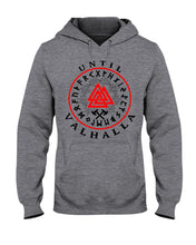 Load image into Gallery viewer, Viking Pattern Until Valhalla Tee Hoodie