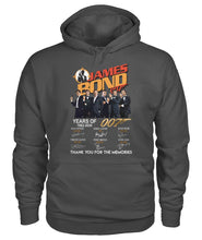 Load image into Gallery viewer, James Bond Anniversary Autograph 1962-2020 T-Shirt Hoodie