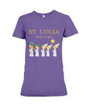 Load image into Gallery viewer, St Lucia Child Of Light God Jesus Christmas Gift Ladies Tee