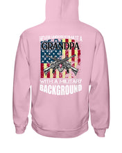 Load image into Gallery viewer, Never Underestimate A Grandpa Black T-Shirt Hoodie