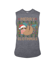 Load image into Gallery viewer, Merry Slothmas Christmas Gift For Kids Family Gift T-Shirt Unisex Long Sleeve