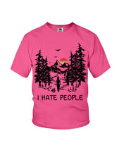 Load image into Gallery viewer, I Hate People Printing T-Shirt Youth Tee