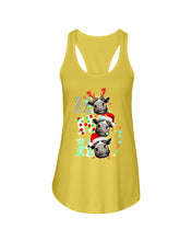 Load image into Gallery viewer, Funny Cows Ho Ho Ho Christmas Gift For Cow Lovers Ladies Flowy Tank