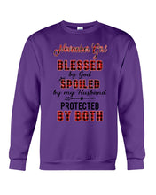 Load image into Gallery viewer, November Girl Blessed By Girl Spoiled By Husband Quote T-Shirt Sweatshirt