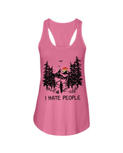 Load image into Gallery viewer, I Hate People Printing T-Shirt Ladies Flowy Tank