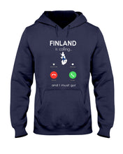Load image into Gallery viewer, Finland Is Calling Funny Elf Christmas T-Shirt Hoodie