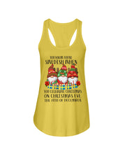 Load image into Gallery viewer, Swedish Christmas Gnome Cute Gift Tee Ladies Flowy Tank