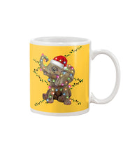 Load image into Gallery viewer, Elephant Color Light Christmas Gift Tee Mug