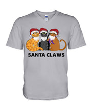 Load image into Gallery viewer, Santa Claws Funny Gift Christmas Gift For Cat Lovers Guys V-Neck