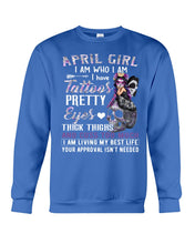 Load image into Gallery viewer, Tattoos Pretty Eyes Gift For April Girl T-Shirt Sweatshirt