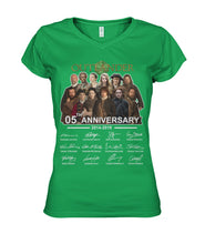Load image into Gallery viewer, Outlander Tv Series 5 Years Anniversary 2014 - 2019 Autograph T-Shirt Ladies V-Neck