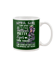 Load image into Gallery viewer, Tattoos Pretty Eyes Gift For April Girl T-Shirt Mug