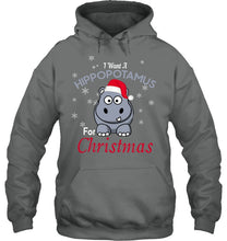 Load image into Gallery viewer, I Want A Hippopotamus For Christmas Shirt Hoodie