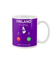 Load image into Gallery viewer, Finland Is Calling Funny Elf Christmas T-Shirt Mug