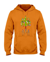 Load image into Gallery viewer, Merry Christmas Funny Dancing Skeleton Hoodie