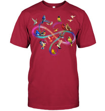 Load image into Gallery viewer, Bird Colorful Infinity Sign Guys Tee