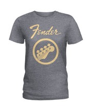 Load image into Gallery viewer, Guitar Lovers Fender Black T-Shirt Ladies Tee
