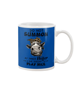 My Inner Heifer Doesn't Play Nice Funny Quote T-Shirt Mug