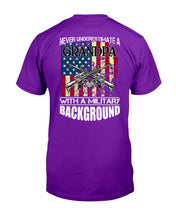 Load image into Gallery viewer, Never Underestimate A Grandpa Black T-Shirt Guys Tee