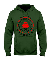 Load image into Gallery viewer, Viking Pattern Until Valhalla Tee Hoodie
