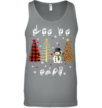 Load image into Gallery viewer, Let It Snow Christmas Snowman Asl Gift Tee Unisex Tank Top