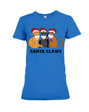 Load image into Gallery viewer, Santa Claws Funny Gift Christmas Gift For Cat Lovers Ladies Tee