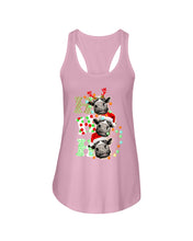 Load image into Gallery viewer, Funny Cows Ho Ho Ho Christmas Gift For Cow Lovers Ladies Flowy Tank