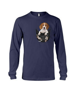 Beagle In The Pocket Funny T-Shirt Unisex Long Sleeve