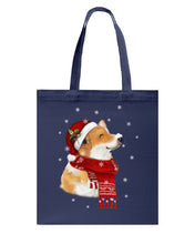 Load image into Gallery viewer, Corgi Christmas Gift Funny T-Shirt Basketweave Tote Bag