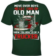 Load image into Gallery viewer, Old Trucker Move Over Boys Black T-Shirt Youth Tee