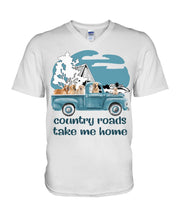 Load image into Gallery viewer, Country Road Golden Retriever Guys V-Neck
