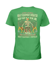 Load image into Gallery viewer, Heavy Equipment Operator Black T-Shirt Ladies Tee