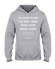 Load image into Gallery viewer, Grumpy Old Man July Wife Black Quote T-Shirt Hoodie
