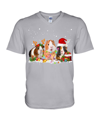 Cute Guinea Pigs Christmas Gift For Guinea Pigs Lovers Guys V-Neck