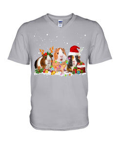 Cute Guinea Pigs Christmas Gift For Guinea Pigs Lovers Guys V-Neck