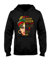 Load image into Gallery viewer, January Queen 3 Sides Horoscopes T-Shirt Hoodie