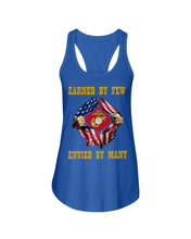 Load image into Gallery viewer, Earned By Few Envied By Many Black T-Shirt Ladies Flowy Tank