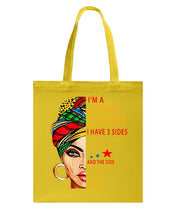 Load image into Gallery viewer, January Queen 3 Sides Horoscopes T-Shirt Basketweave Tote Bag