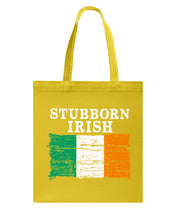 Load image into Gallery viewer, Stubborn Irish Flag Love Ireland Custom T-Shirt Basketweave Tote Bag