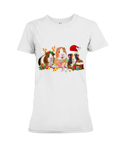 Cute Guinea Pigs Christmas Gift For Guinea Pigs Lovers Ladies Tee